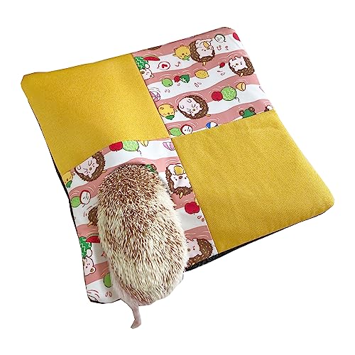 Ymid Select Fleece Kuschelsack Schlafsack Beutel Versteck Interaktive Spielmatte für Igel Hamster Ratte Frettchen Eichhörnchen Kleintier Bett (Rosa)
