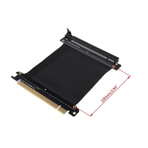 XIGAWAY High Speed PC Grafikkarten PCI Express 3.0 16x Flexibles Verbindungskabel Riser-Karte Verlängerung Port Adapter für GPU mit Anti-Jam (10cm)
