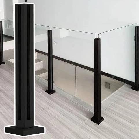 Glas Geländerpfosten Glashalter Edelstahl Höhe 60-150 cm Glasplattenklemmen, für Veranda/Balkon/Deck/Villen/Terrasse,CornerPost-120cm/47.2in