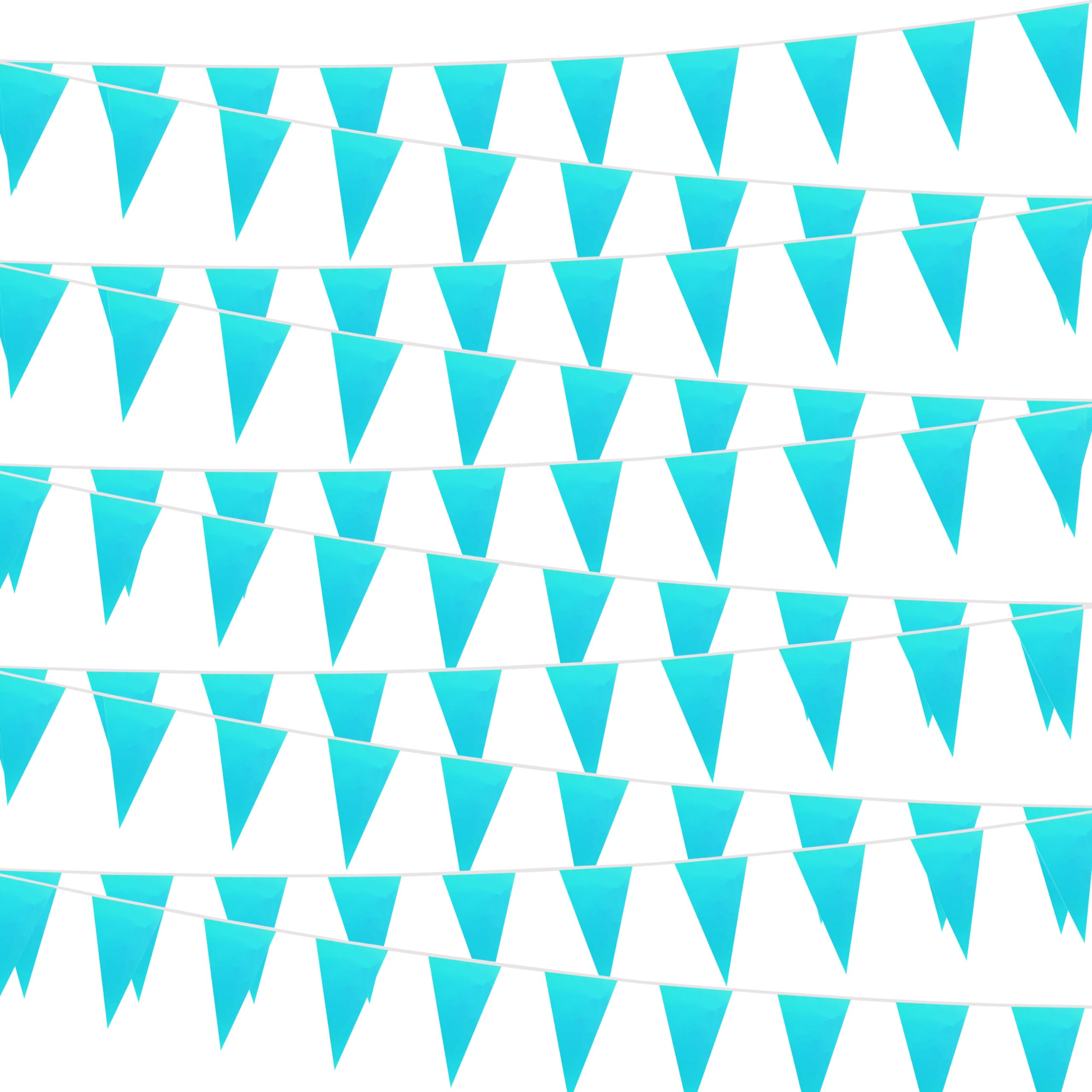 30 m blaue Wimpelkette zum Aufhängen, dreieckige Wimpelkette, solide, blaue Blanko-Banner, Flaggen für große Eröffnung, Geburtstagsfeier, Festival, Feier, 60 Stück (blau)