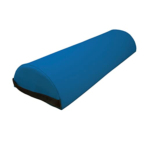 Zen Große Halbrolle - Zubehör für Massageliegen- 66 cm x 23 cm x 11 cm - für Lagerung in Rücken- und Seitenlage - Unterlage für Fuß- und Kniegelenken (Königsblau)