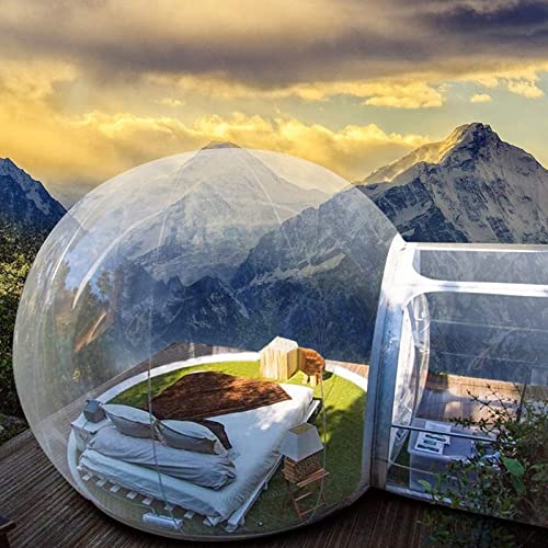 Aufblasbares Bubble House, aufblasbares Zelt mit transparenter Sicht, 360°-Kuppel, aufblasbares Outdoor-Camping-Bubble-Zelt mit 6,5 Fuß Einzeltunnel und Gebläse (3M)