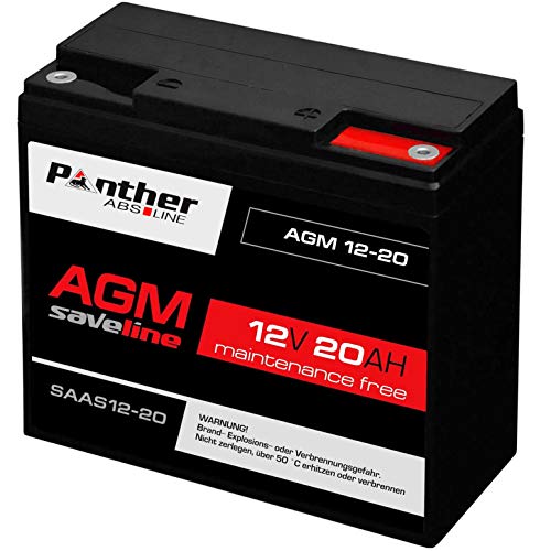 Panther Akku AGM 20Ah 12V Bleiakku USV Batterie ersetzt 17Ah 18Ah LC-RD1217P