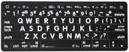 LogicKeyboard Largeprint Mini - Tastatur - kabellos - Bluetooth 3.0 - QWERTZ - Deutsch - Weiß auf Schwarz