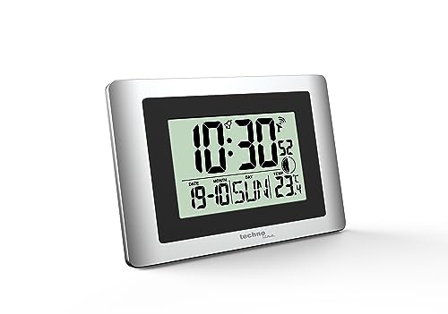 WS8028 Digitale Funkuhr, Wanduhr, Uhr, klein, 22 x 15 cm, Temperaturanzeige, Mondphase