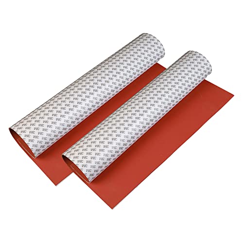 1/2/3/4/5/6 mm selbstklebende Silikon-Moosgummi-Platte, 250 x 250 mm, geschlossenzellige Silikon-Schwammplatte, hohe Temperaturbeständigkeit, rote Matte (4 mm)