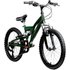 Kinderfahrrad MTB 20 Zoll Fully Galano FS180 Fahrrad Full Suspension ab 6 Jahre (Khaki, 31 cm)