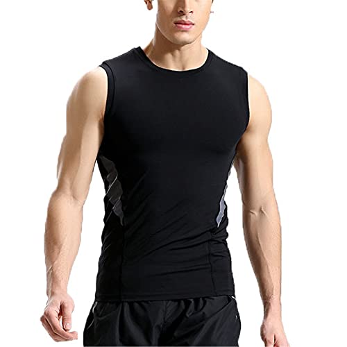 Herren Tank Top, Tanktop Tankshirt Ärmellos Bodybuilding Shirt Unterhemd T-Shirt Ärmellose Shirt Achselshirt Schnelltrocknendes Unterhemd Gym Running für Männer (4X-Large,Gray)