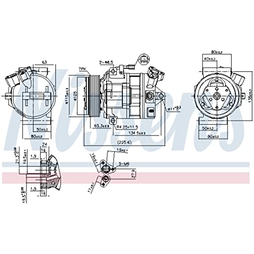 Klimakompressor von Nissens (890138) Kompressor Klimaanlage Klimakompressor, Klimakompressor, Kältemittelkompressor