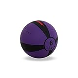 TrainHard Medizinball 1-12 kg, Gummi Gewichtsball in 10 Farbig, Professionelle Gymnastikball für Krafttraining, Crossfit und Fitness (6 KG - Lila)