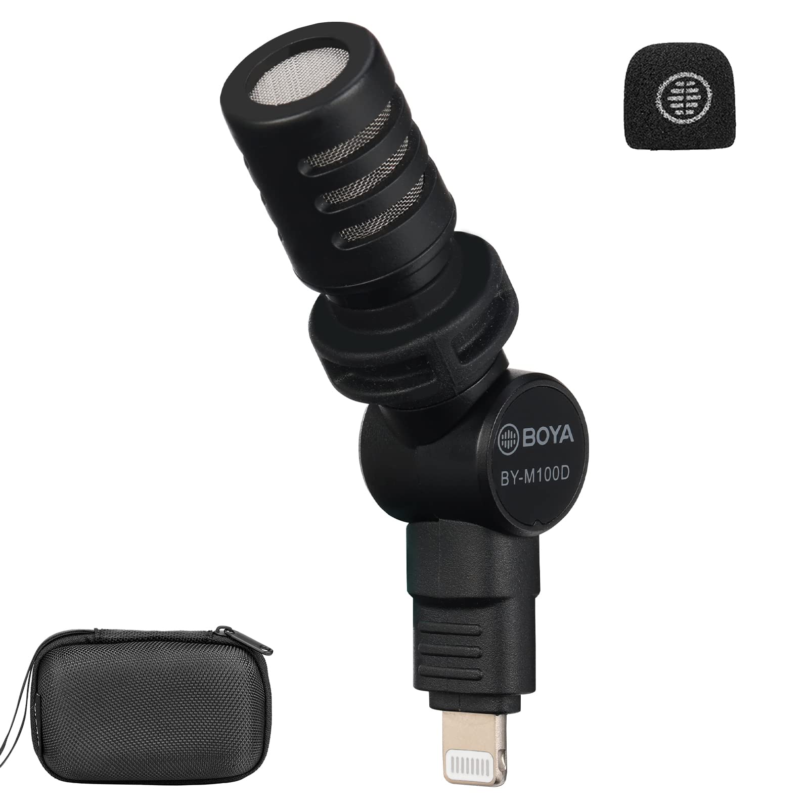 Boya Mini Omnidirctional Condenser Microphone for iPhone Smartphone IOS Vlog Broadcast Facebook Video Recording