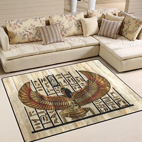 Use7 Teppich aus antikem ägyptischem Pergament, für Wohnzimmer, Schlafzimmer, 160 x 122 cm