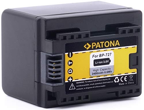 PATONA Qualitätsakku Ersatz für Akku Canon BP-727 (echte 2400mAh) mit Infochip - 100 Prozent kompatibel - neueste Generation -