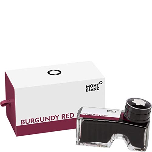 Montblanc Tintenfass Burgundy Red 105198 – Hochwertige Tinte in Burgunder Rot im Tintenglas 60ml