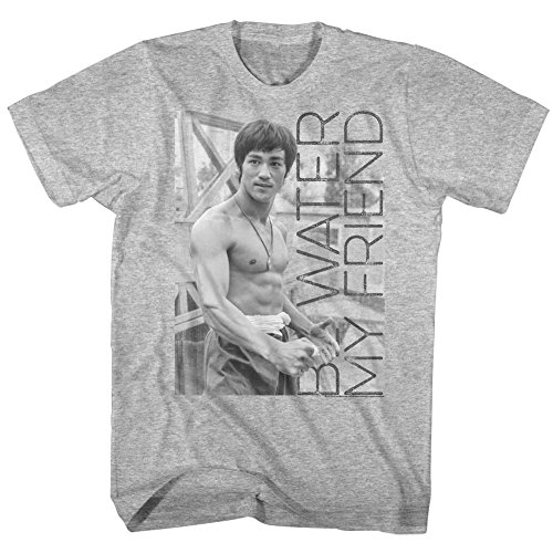 Bruce Lee - Herren Wasser T-Shirt, X-Large, Gray Heather
