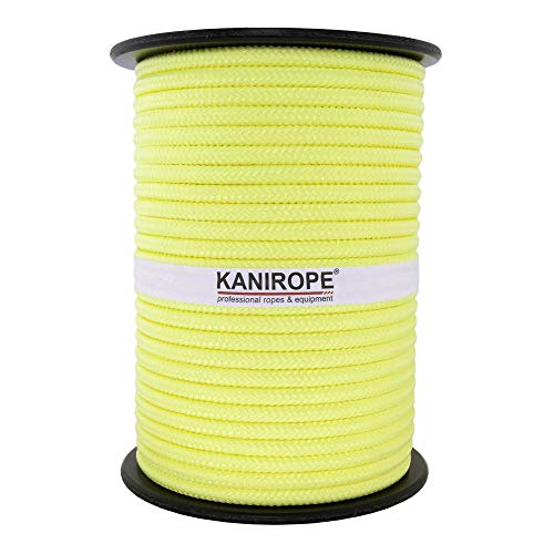 Kanirope® PP Seil Polypropylenseil MULTIBRAID 8mm 100m Farbe Fluorgelb (1030) 16x geflochten