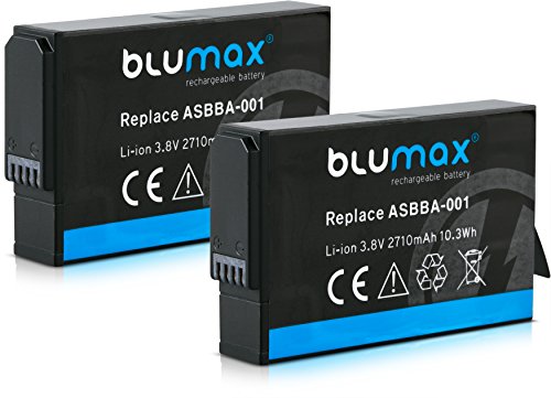 Blumax 2X Akku für GoPro Hero Fusion (ASBBA-001 / Li-Ion / 2710mAh / 3.8 V / 10.3Wh)