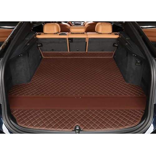 Auto Kofferraummatte für Mer-cedes Be-nz GL X166 2013-2016, Wasserdicht rutschfest Kofferraum Schutzmatte Interieur ZubehöR,E/Coffee