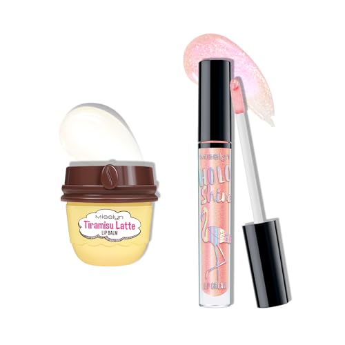 Misslyn | Langanhaltender Lipgloss und Balsam für volle Lippen Creme Volumen - Set Lipgloss und Balsam