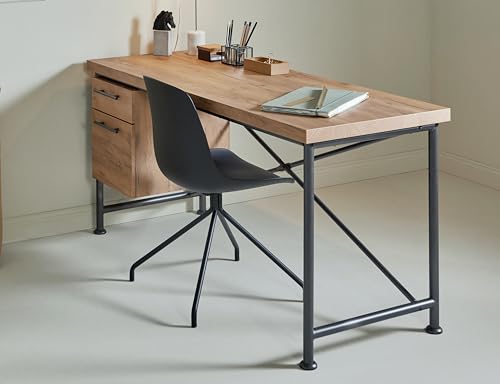 Jahnke Schreibtisch "CRAFT", Schreibtisch im Industrie-Design, wechselseitig montierbar