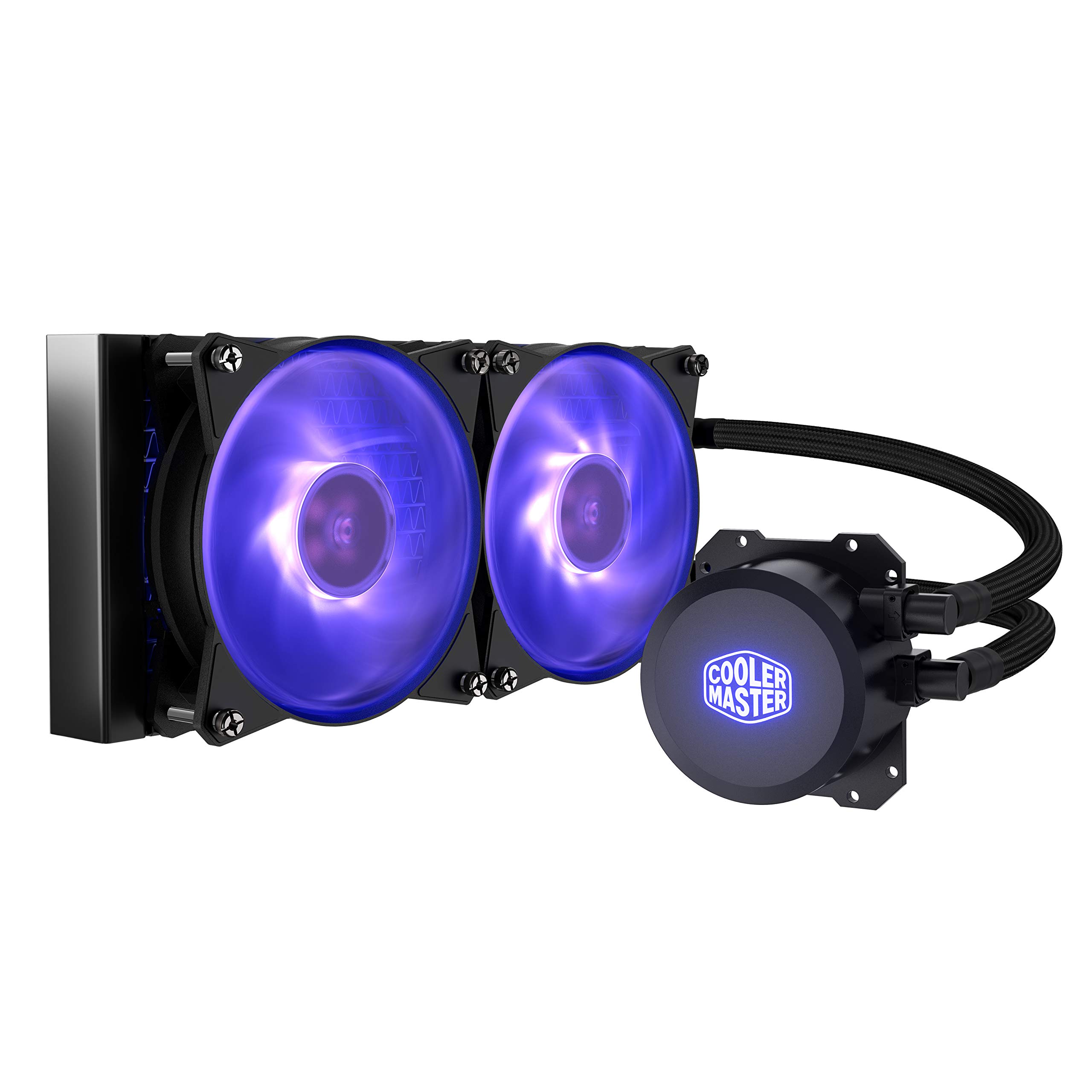Cooler Master MasterLiquid ML240L RGB-CPU-Wasserkühler - Individuelle Lichteffekte, duale Wärmeableitpumpe und doppelte 120-mm-Luftausgleichslüfter