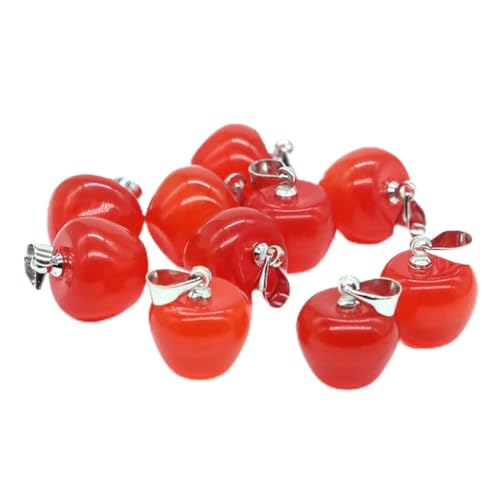 ZEYRU 10 Stück/Lot natürlicher Edelstein Quarzkristall Katzenauge Charms Anhänger für Schmuckherstellung Halskette Weihnachtsperlen Zubehör-Rotes Katzenauge