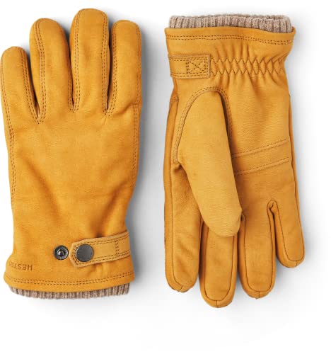 Hestra Bergvik Herren Handschuhe aus Nubukleder für kaltes Wetter – Hellbraun – 7