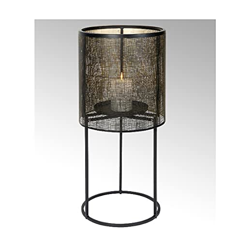 Lambert - Kerzensäule, Kerzenständer - Hiroko - Eisen - schwarz - (ØxH) 41 x 91 cm