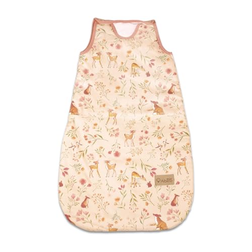 Albero Mio mini Schlafsack | Größe 77x35 cm | Ärmelloser Babyschlafsack | Säuglingsschlafsack | 100% Baumwolle | Schlafsack für Jungen und Mädchen | Waldlichtung