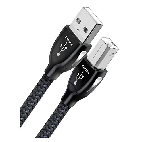 Audioquest 1,5 Meter Carbon USB-Kabel Typ A-B, Stecker/Stecker, Schwarz, USB 2.0, Schwarz