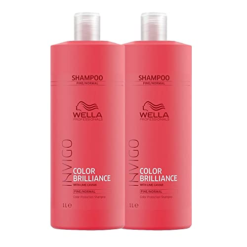 Wella 2x Care Brilliance Shampoo Für Feines Bis Normales Coloriertes Haar 1000 Ml