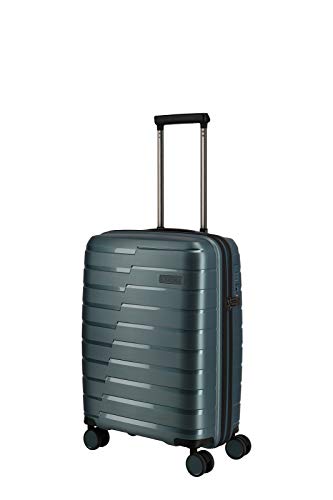 travelite 4-Rad Handgepäck Koffer mit TSA Schloss erfüllt IATA-Bordgepäckmaß, Gepäck Serie AIR BASE: Funktionaler Hartschalen Trolley im coolen Look, 075347-25, 55 cm, 37 Liter, eisblau