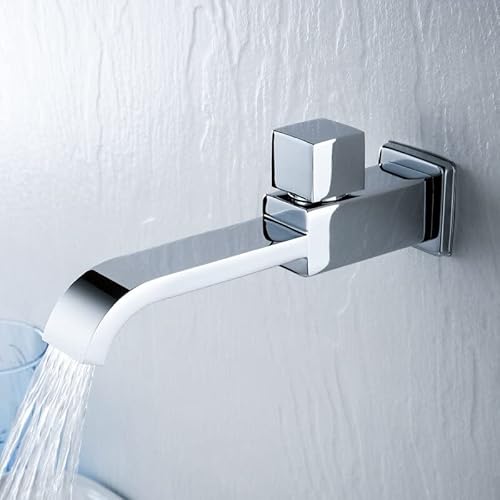 Moderner Waschbecken-Wasserhahn, nur Kaltwasser, Schwarz-Silber-Badezimmer-Wasserhahn, Unterputz-Badezimmer-Wasserhahn, Hotal-Badezimmer-Waschtischarmatur, Messing-Waschtischarmatur (Farbe: Typ 3 schw