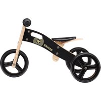 BIKESTAR Mini Kinder Laufrad Holz Lauflernrad mit DREI Rädern für Jungen und Mädchen ab 1 – 1,5 Jahre | 2 in 1 Kinderlaufrad | Kleine Prinzessin | Risikofrei Testen
