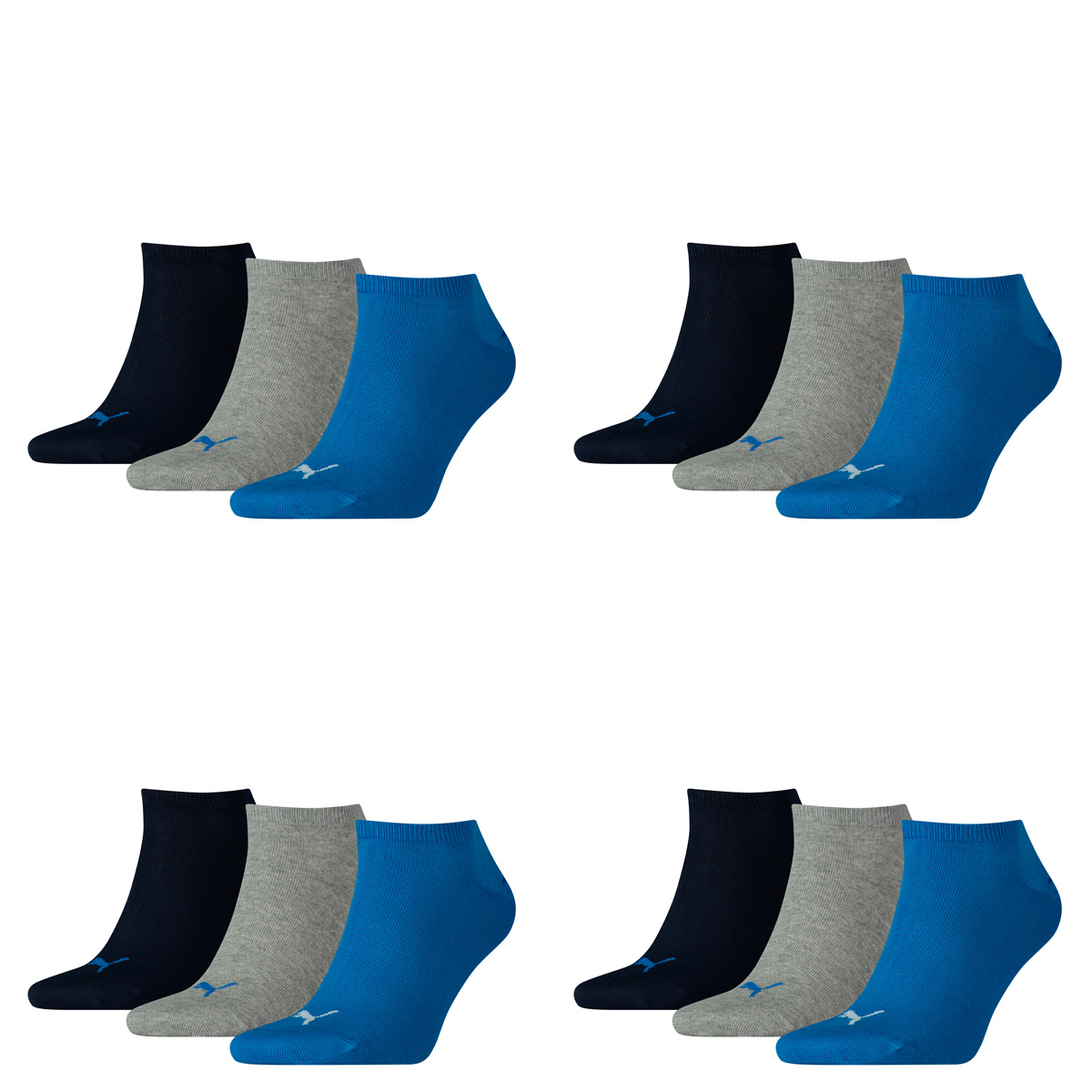 12 Paar Puma Sneaker Invisible Socken Gr. 35 - 49 Unisex für Damen Herren Füßlin...