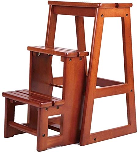 Tragbarer Tritthocker Klappbarer Tritthocker 3-Stufige Holzleiter Möbel Klapphocker Aus Holz