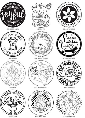 Concord & 9th Clear Stamps 15,2 x 20,3 cm HDAY, Holiday Seals Collection