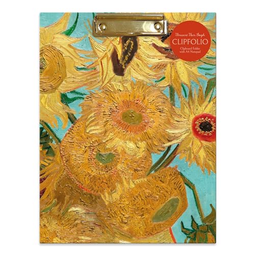 Klemmbrettmappe mit Notizblock - Van Gogh Sonnenblumen