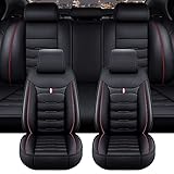 ZIROXI Auto Sitzbezügesets für Toyota Hilux 2009-2018 2019 2020 2021 2022 2023 Car Custom Seat Cover Sets Sitzkissen Auflagen Zubehör Innenraum,BlackRed