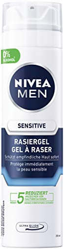 NIVEA MEN Sensitive Rasiergel im 6er Pack (6 x 200 ml), Rasiergel für eine glatte und sanfte Rasur, schonendes Rasiergel für Herren