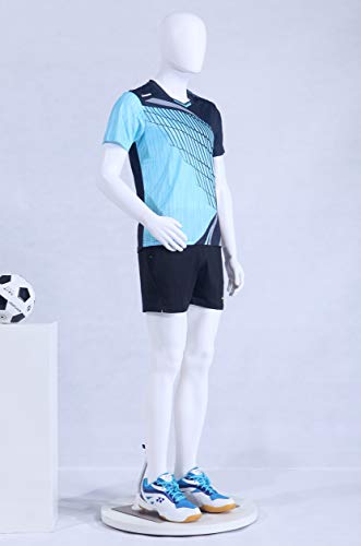 EurotonDisplay MCWhite weiß matt abstrakte Schaufensterpuppe mit Metallplatte male mannequin (männlich MC1W)