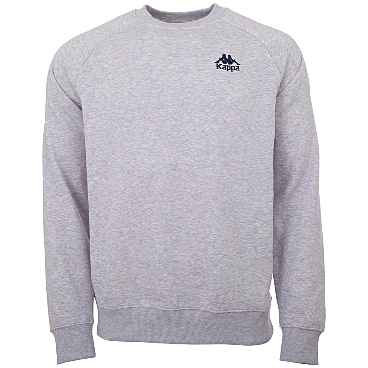 Kappa Herren Sweatshirt Authentic Taule | Langarm Shirt, Retro-Look Hoodie, Pullover Sweater Long-Shirt, Regular fit | 18M grey melange, Größe XL
