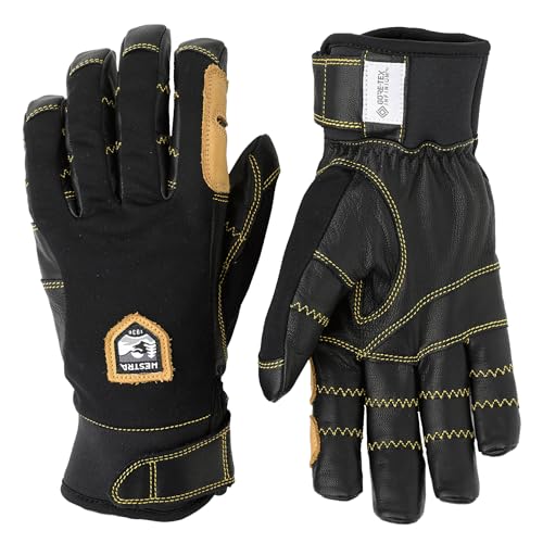Hestra Outdoor Work Gloves: Ergo Grip Riding Cold Weather Gloves, Dark Forest/Natural Brown, 8