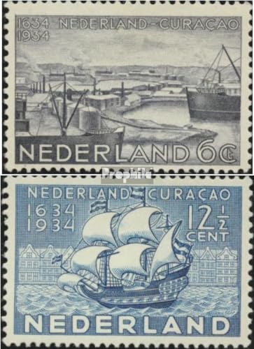 Prophila Collection Niederlande 274-275 (kompl.Ausg.) mit Falz 1934 Curacaos (Briefmarken für Sammler) Seefahrt/Schiffe