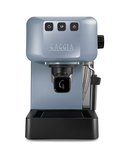 Gaggia EG2109 GREY Manuelle Espressomaschine, Kaffee-Pulver oder Pads, 100% entworfen und hergestellt in Italien, POD-System für cremige Espresso mit Pads, automatisches Vor-Infusion, 15 bar