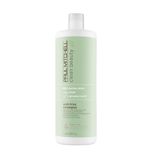 Paul Mitchell Clean Beauty Smooth Anti-Frizz Shampoo – vegane Haar-Wäsche für geschädigtes Haar, Haarpflege mit Mandel-Öl – 1000 ml