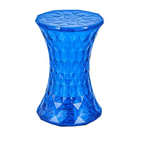 OUPAI Beistelltisch Tische Acryl-beistelltisch, Farbkristall-Diamant-Muster-Sofa-seitentabelle Für Wohnzimmer, Nachttisch Für Schlafzimme(Size:12.20 * 12.20 * 18.50in,Color:transparent blau)