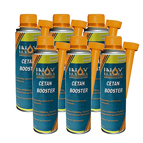 INOX® Cetan Booster Additiv für Dieselmotoren, 6 x 250 ml - Cetan Zusatz Dieselmotor