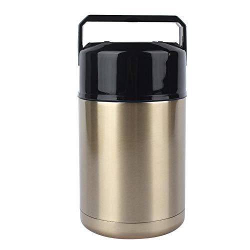 Lebensmittel-Thermoskanne, 1000 ml Edelstahl-Vakuum-Thermos-Lunchbox Schwelender Becher Isolierter Suppenbehälter Thermo-Lunchbehälter für warme Speisen