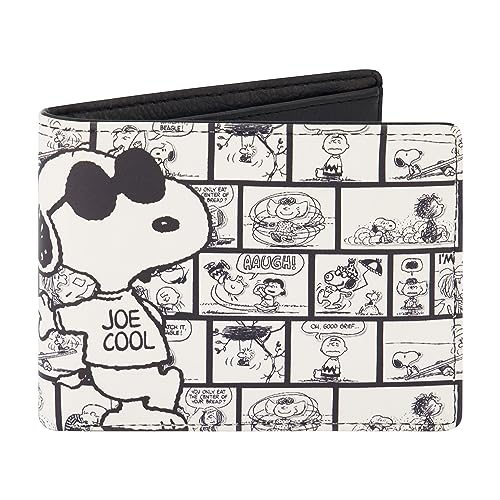 Concept One Peanuts Geldbörse, Snoopy Joe Cool Slim Bifold Wallet mit dekorativer Blechhülle für Damen und Herren, Mehrfarbig, Mehrfarbig/Meereswellen (Ocean Tides), Einheitsgröße, Peanuts Geldbörse,